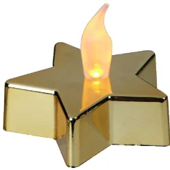 Bougie led étoile dorée
