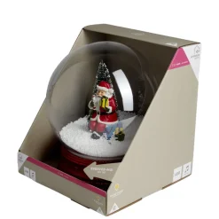 Boule à neige animée lumineuse musicale rouge Ø21cm