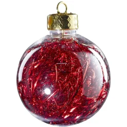 Boule de Noël à suspendre intérieur décoré fil métallisé x15