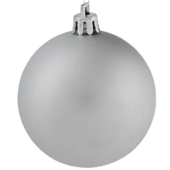 Boule de Noël argenté brillant mat pailleté x70