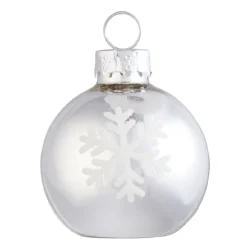 Boule de Noël argentée porte-nom x4