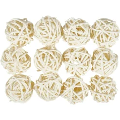 Boule en rotin à poser Noël x12