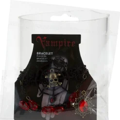 Bracelet vampire noir rouge