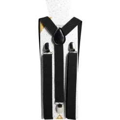 Bretelles fantaisies noires ou blanches L100cm