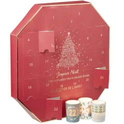 Calendrier de l'Avent avec 24 bougies parfumées Baies d’hiver