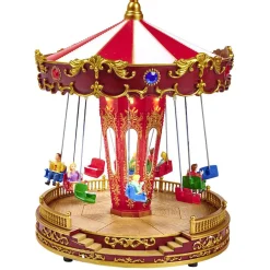 Carrousel de fête foraine animé lumineux et musical Village de Noël