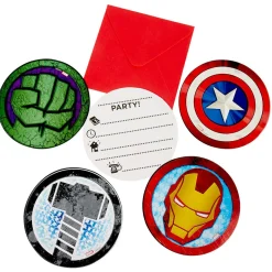 Carte d'invitation Avengers x6
