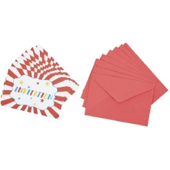 Carte d'invitation Circus avec enveloppe x 8