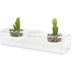Centre de table plante grasse artificielle x2