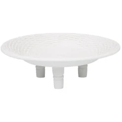 Centre de table rond surélevé à pieds mdf sculpté blanc