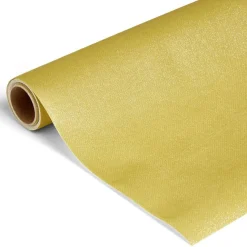 Chemin de table 320cm tissu intissé doré pailleté