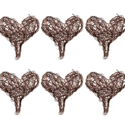 Coeur métal chocolat x6