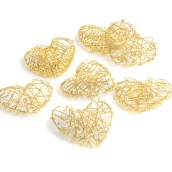 Coeur métal ivoire x7