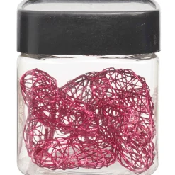 Coeur métal rose fuchsia x7