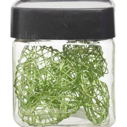 Coeur métal vert anis x7