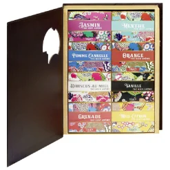 Coffret à thé forme livre 8 variétés