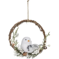 Couronne de Noël animaux à suspendre Ø17 cm