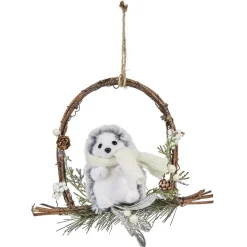 Couronne de Noël animaux à suspendre Ø17 cm