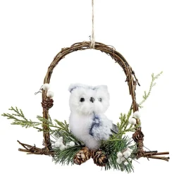 Couronne de Noël animaux à suspendre Ø17cm