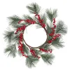 Couronne de Noël rouge et verte à suspendre