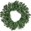 Couronne de Noël sapin floquée neige