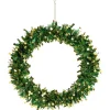 Couronne Noël artificielle vert/doré ou vert/rouge Ø30cm