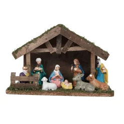 Crèche de Noël et ses 6 santons