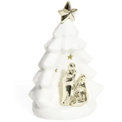 Crèche sapin céramique lumineuse H20,3cm