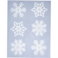 Décoration de fenêtre éléctrostatique finition velours Noël