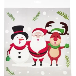 Décoration de Noël électrostatique personnages chantant