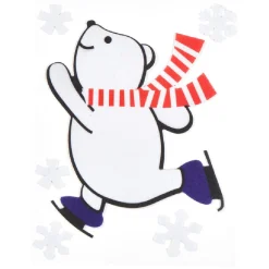 Décoration de Noël pour fenêtre multicolore