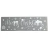 Décoration fenêtre électrostatique Merry Christmas argenté