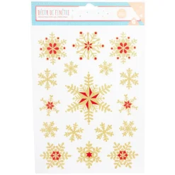 Décoration fenêtre Noël électrostatique étoile ou flocon