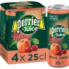Eau gazeuse Perrier pêche cerise - 4x25 cl
