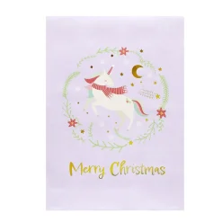 Enveloppe cadeau Noël enfant 6 pochettes 20x28cm licorne ou dinosaure