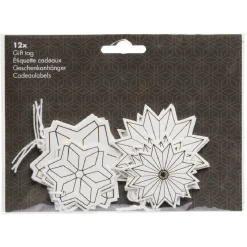 Etiquette cadeau blanche x12