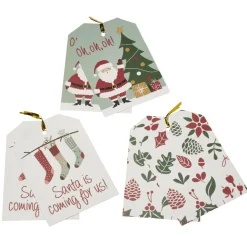 Etiquette cadeau motif Noël x6