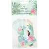 Etiquette cadeau motif tropical x4