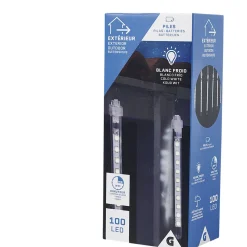 Guirlande extérieur 10 stalagmites 100 LED blanc froid