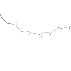 Guirlande électrique 120 led bleue L. 11,8 m