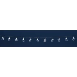 Guirlande électrique bonhommes de neige blanc fixe 3,9 m