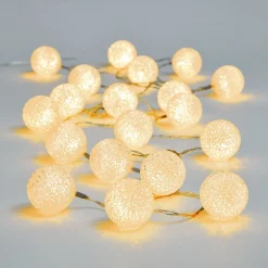 Guirlande électrique intérieure boules 20 LED fixe 3,80 m