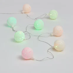Guirlande électrique intérieure boules multicolores 8 LED fixe 1,75 m