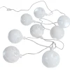 Guirlande électrique intérieure boules blanches 8 LED fixe 1,75 m