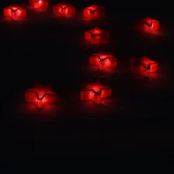 Guirlande électrique intérieure étoiles rouges 10 LED fixe 1,80 m