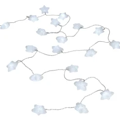 Guirlande électrique intérieure étoiles blanches 20 LED fixe 2,85 m