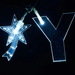 Guirlande électrique Joyeux Noël blanc 1,8 m