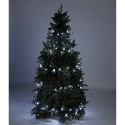 Guirlande électrique pour sapin de Noël h.2,1 m blanc