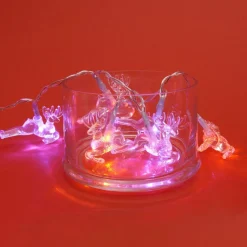 Guirlande électrique rennes multicolores 1 m