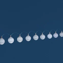 Guirlande électrique solaire boules blanches 5,7 m